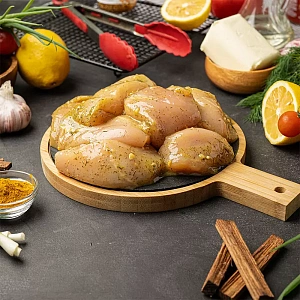 Шашлык куриный из филе грудки сливочный с зеленью